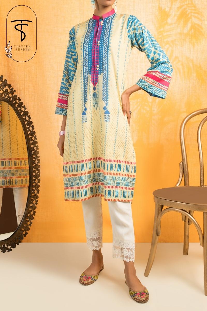 latest lawn printed shirt design