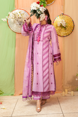 3 Piece Embroidered Lawn Suit - Dilnaz Eid Exclusive