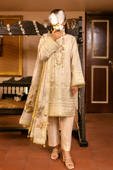 3 Piece Embroidered Lawn Suit - Zeba Eid Exclusive