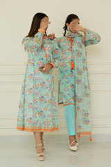 2 Piece - Printed Lawn RTW Frock - Aleeza