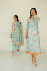 2 Piece - Printed Lawn RTW Frock - Aleeza