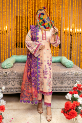 3 Piece Embroidered Lawn Suit - Mahru Eid Exclusive