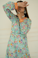 2 Piece - Printed Lawn RTW Frock - Aleeza