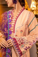 3 Piece Embroidered Lawn Suit - Mahru Eid Exclusive