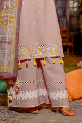 3 Piece Embroidered Lawn Suit - Lalarukh Eid Exclusive