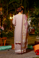 3 Piece Embroidered Lawn Suit - Lalarukh Eid Exclusive