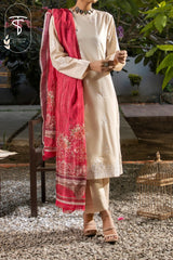 Embroidered Lawn with Organza Dupatta