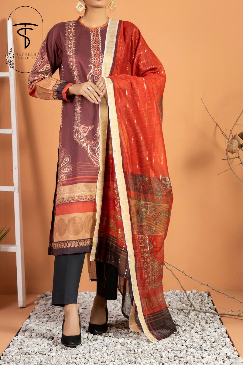 3 piece lawn suit unstitched