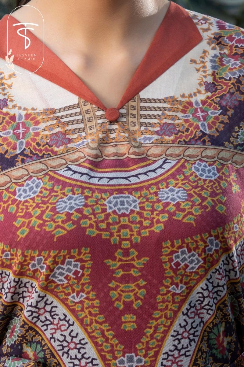 2 Piece Unstitched Luxury Lawn-Digital Printed