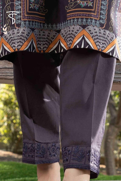 2 Piece Unstitched Luxury Lawn-Digital Printed